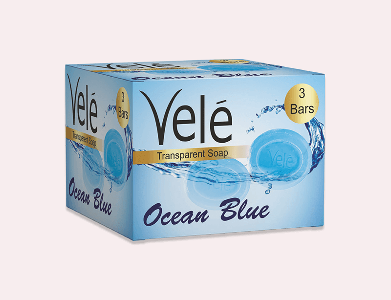 ocean blue transparent soap